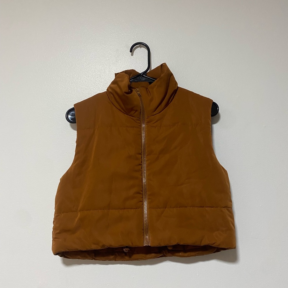 Women’s Orange SHEIN puffer Vest XS